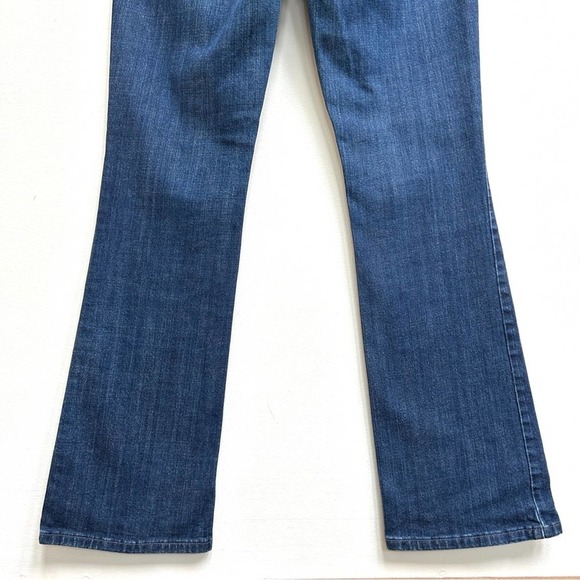 Levi's 515 Boot Cut Embellished Pocket Dark Wash Denim Jeans, Size 8 Long - Picture 6 of 9